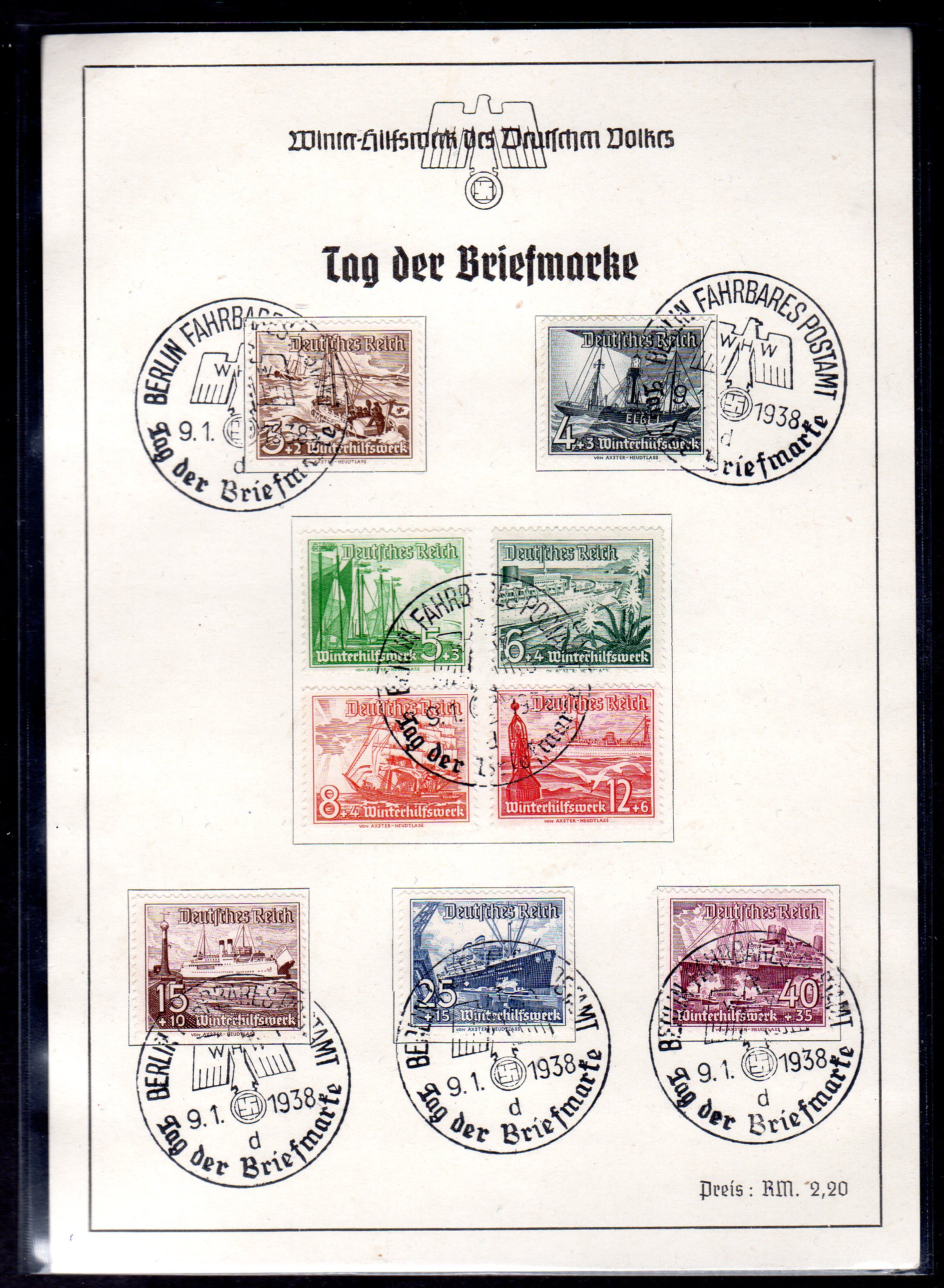 Dr Gedenkblatt Whw Tag Der Briefmarke Philatelieversand Heinemann